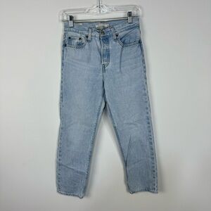 Levi's Wedgie Straight Leg Button Fly Light Wash Denim Jeans